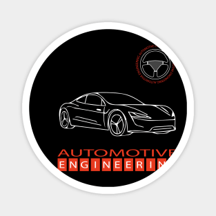 Automotive engineering text car engineer logo Magnet